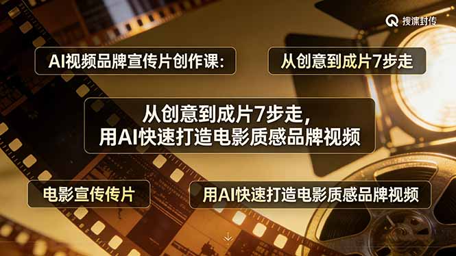 AI视频品牌宣传片创作课：从创意到成片7步走，用AI快速打造电影质感品牌视频-星云网创
