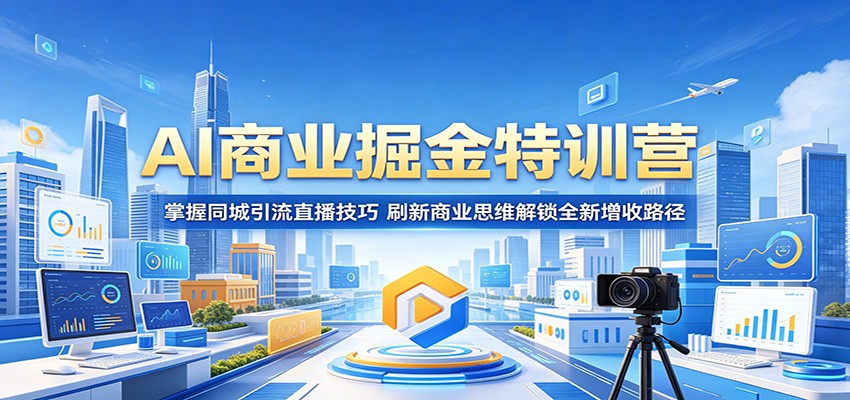 AI商业掘金特训营：掌握同城引流直播技巧，刷新商业思维解锁全新增收路径-星云网创