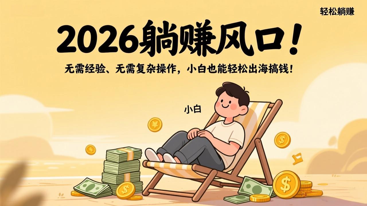 2026躺赚风口！无需经验、无需复杂操作，小白也能轻松出海搞钱！-星云网创