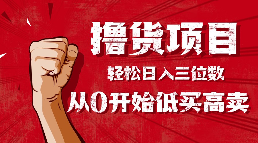 手把手教你撸货，从0开始低买高卖，小白轻松实现日入三位数!!!-云网创