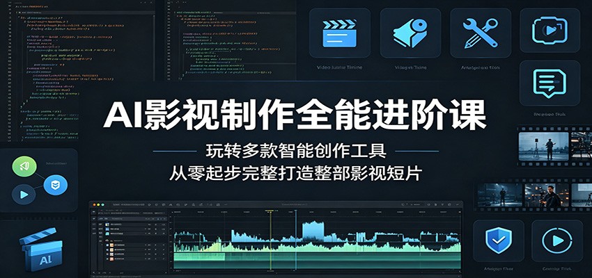 AI影视制作全能进阶课：玩转多款智能创作工具，从零起步完整打造整部影视短片-星云网创