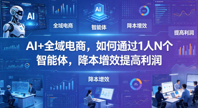 AI+全域电商，如何通过1人N个智能体，降本增效提高利润-星云网创