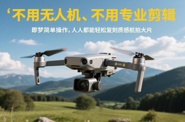 不用无人机、不用专业剪辑，即梦简单操作，人人都能轻松复刻质感航拍大片-星云网创