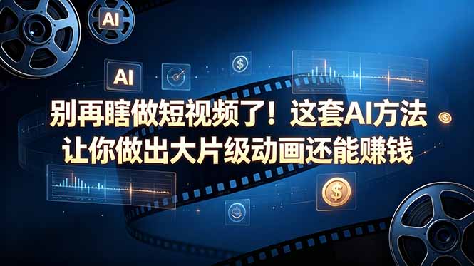 别再瞎做短视频了！这套 AI 方法让你做出大片级动画还能赚钱【原创双语字幕】-星云网创