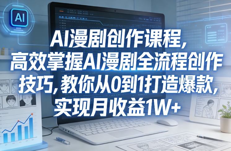 某社群AI漫剧创作课程，高效掌握AI漫剧全流程创作技巧，教你从0到1打造爆款，实现月收益1W+-星云网创