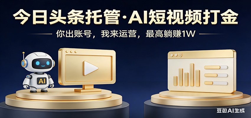 头条号AI托管，我提供作品，你提供账号，每天5分钟发布，小白躺赚3000+-星云网创