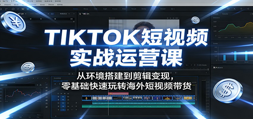 TIKTOK短视频实战运营课:从环境搭建到剪辑变现,零基础快速玩转海外短视频带货-星云网创
