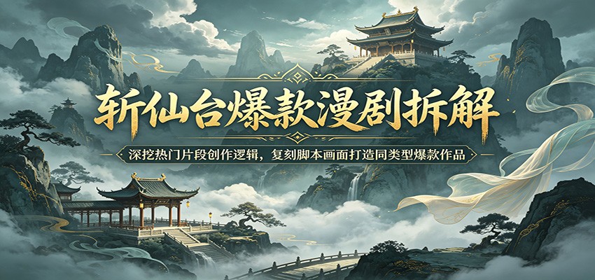 斩仙台爆款漫剧拆解：深挖热门片段创作逻辑，复刻脚本画面打造同类型爆款作品-星云网创