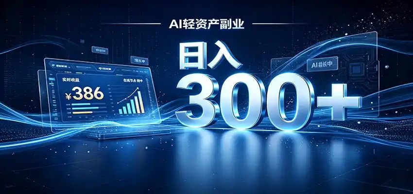2026 AI轻资产风口，Token中转站小白可入局，日入300+-星云网创