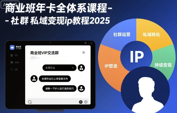 商业班年卡全体系课程-社群私域变现ip教程2025-星云网创
