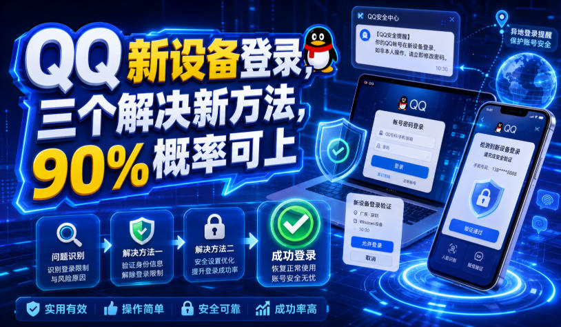 QQ新设备登录，三个解决新方法，90%概率可上-星云网创