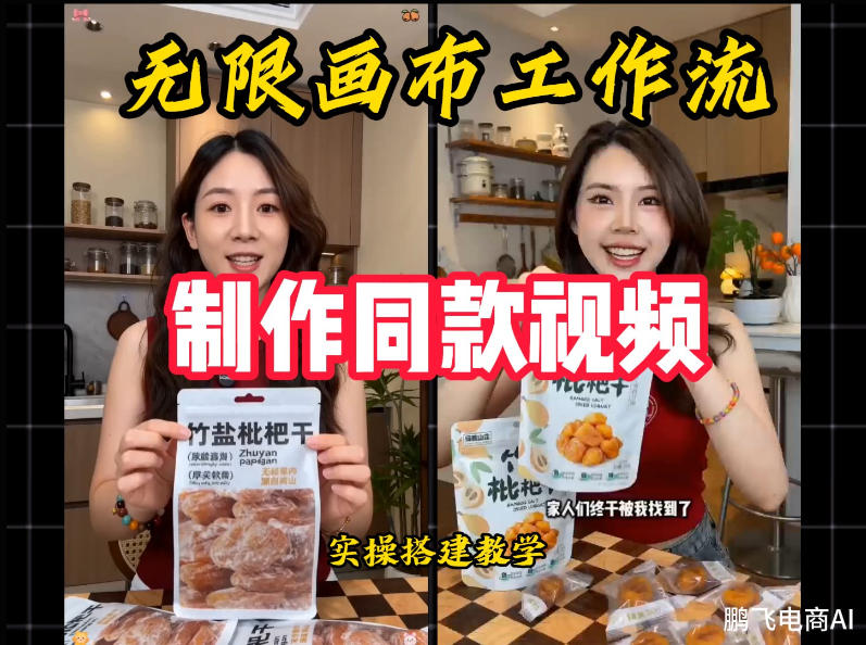 无限画布工作流一键复刻爆款带货视频，实操搭建，操作简单-星云网创