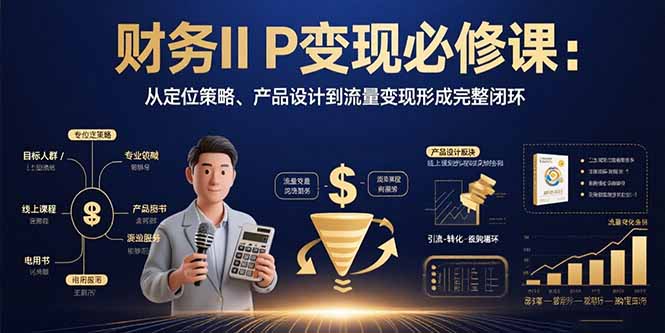 财务IP变现必修课：从定位策略、产品设计到流量变现形成完整闭环-星云网创