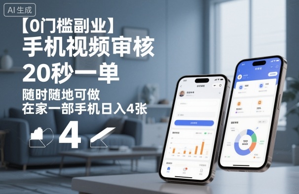 【0门槛副业】手机视频审核,20秒一单,随时随地可做,在家一部手机日入4张【揭秘】-星云网创
