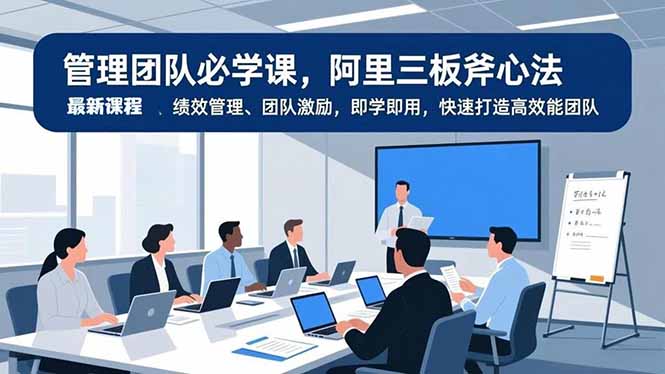 管理团队必学课，阿里三板斧心法、绩效管理、团队激励，即学即用，快速打造高效能团队-星云网创