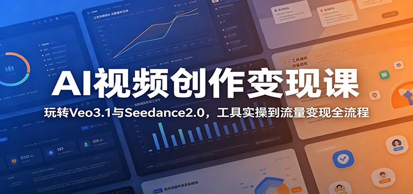 AI视频创作变现课：玩转Veo3.1与Seedance2.0，工具实操到流量变现全流程-星云网创