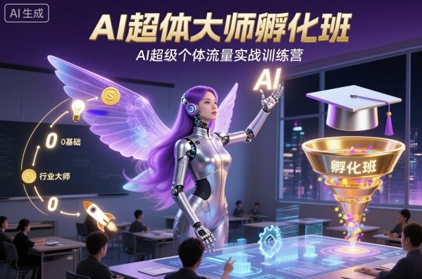 AI超体大师孵化班，AI超级个体流量实战训练营-星云网创
