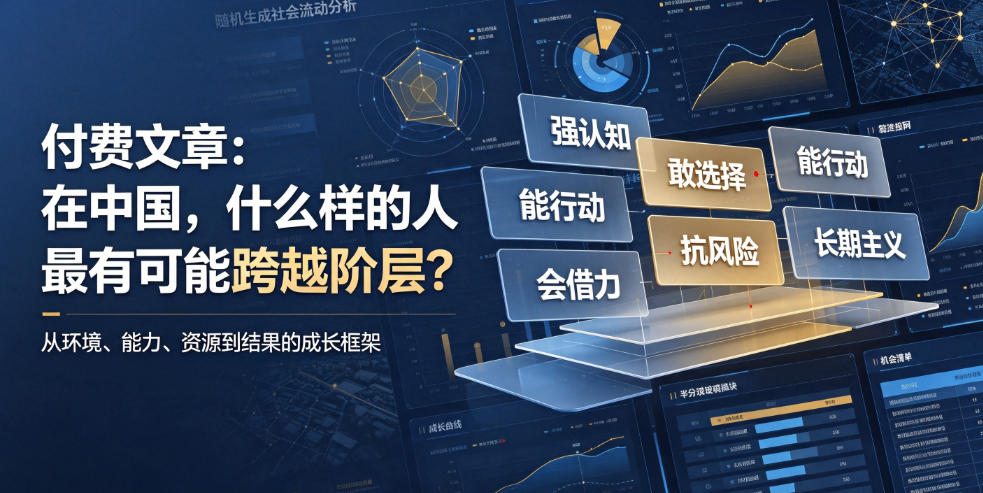 付费文章：在中国，什么样的人最有可能跨越阶层？-星云网创