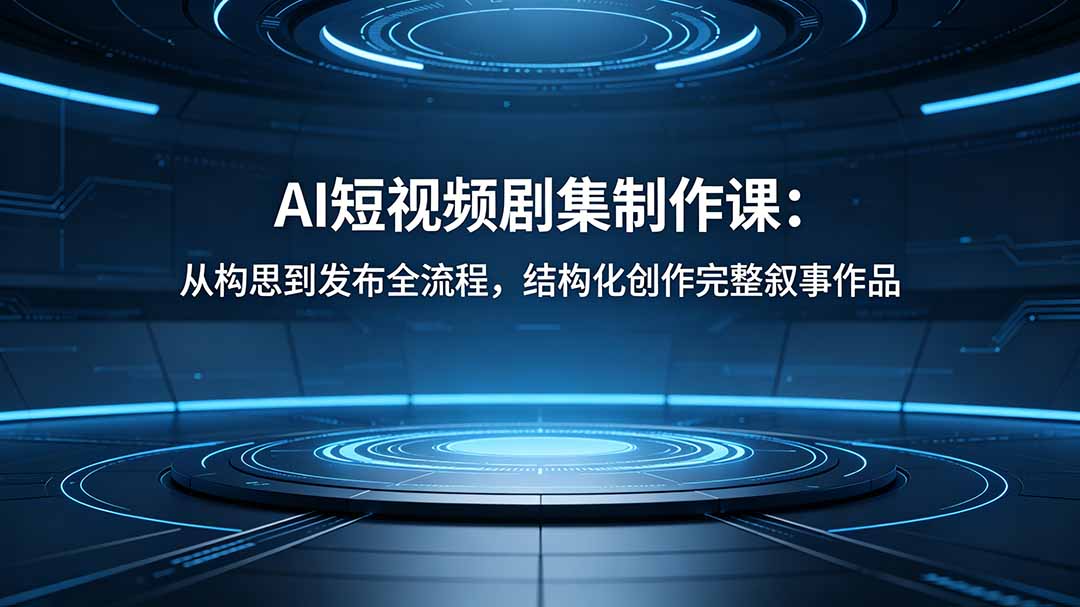 AI短视频剧集制作课：从构思到发布全流程，结构化创作完整叙事作品-星云网创