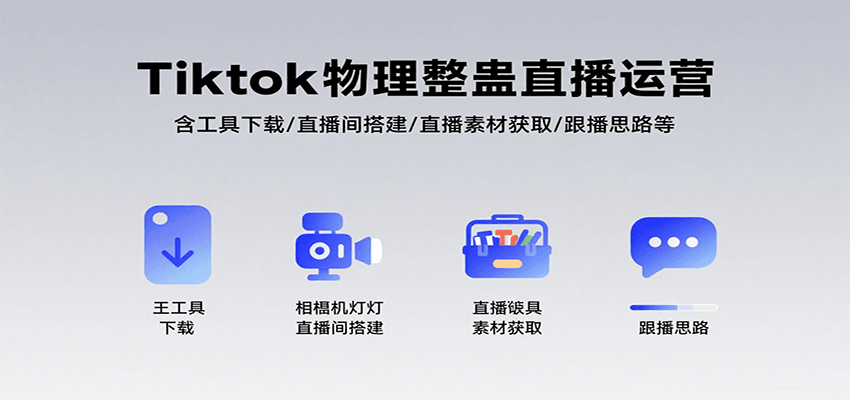 Tiktok物理整蛊直播运营，包含工具下载/直播间搭建/直播素材获取/跟播思路等-问题不大网创