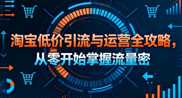 淘宝低价引流与运营全攻略，从零开始掌握流量密码-问题不大网创