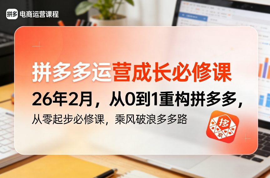 拼多多运营成长必修课26年2月，从0到1重构拼多多，从零起步必修课，乘风破浪多多路-星云网创