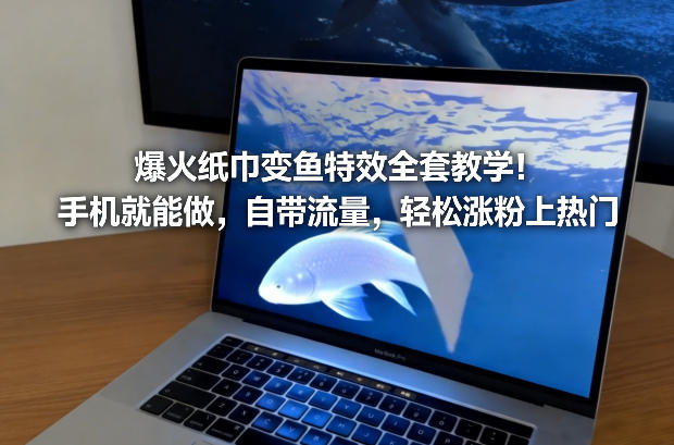 爆火纸巾变鱼特效全套教学！手机就能做，自带流量，轻松涨粉上热门-星云网创