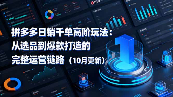 拼多多日销千单高阶玩法：从选品到爆款打造的完整运营链路(10月更新-星云网创
