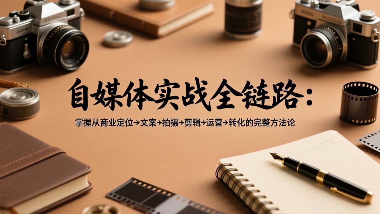 自媒体实战全链路：掌握从商业定位→文案→拍摄→剪辑→运营→转化的完整方法论-星云网创