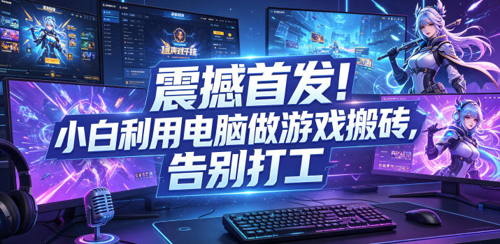 震撼首发！小白利用电脑做游戏搬砖，告别打工【揭秘】-星云网创