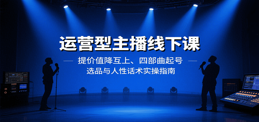运营型主播线下课：提价值降互上、四部曲起号、选品与人性话术实操指南-星云网创