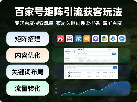 百家号矩阵引流获客玩法，专吃百度搜索流量，布局关键词搜索排名，霸屏百度-星云网创