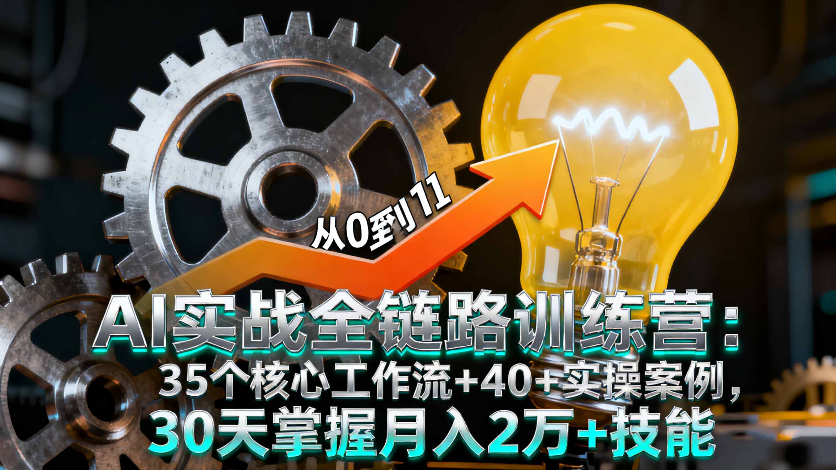 AI实战全链路训练营：35个核心工作流+40+实操案例，30天掌握月入2万+技能-星云网创