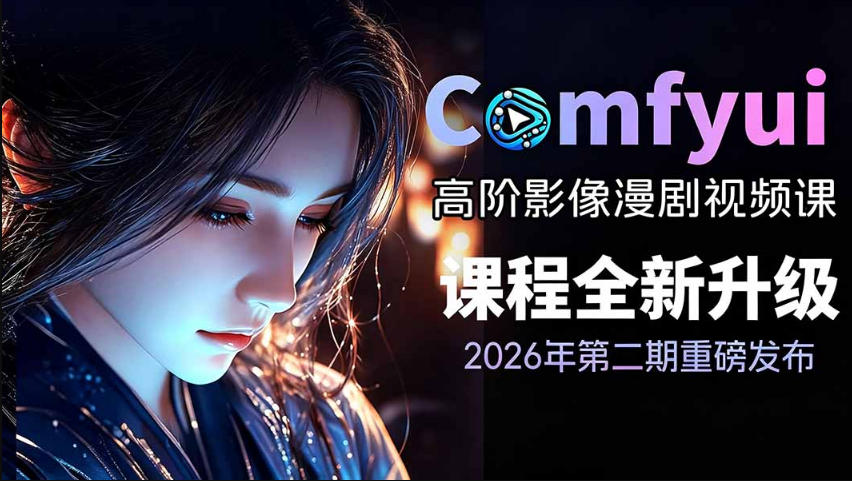 2026新版ComfyUI漫剧动画全流程实战课，0基础入门到进阶全流程动态漫，轻松实现流量变现-星云网创