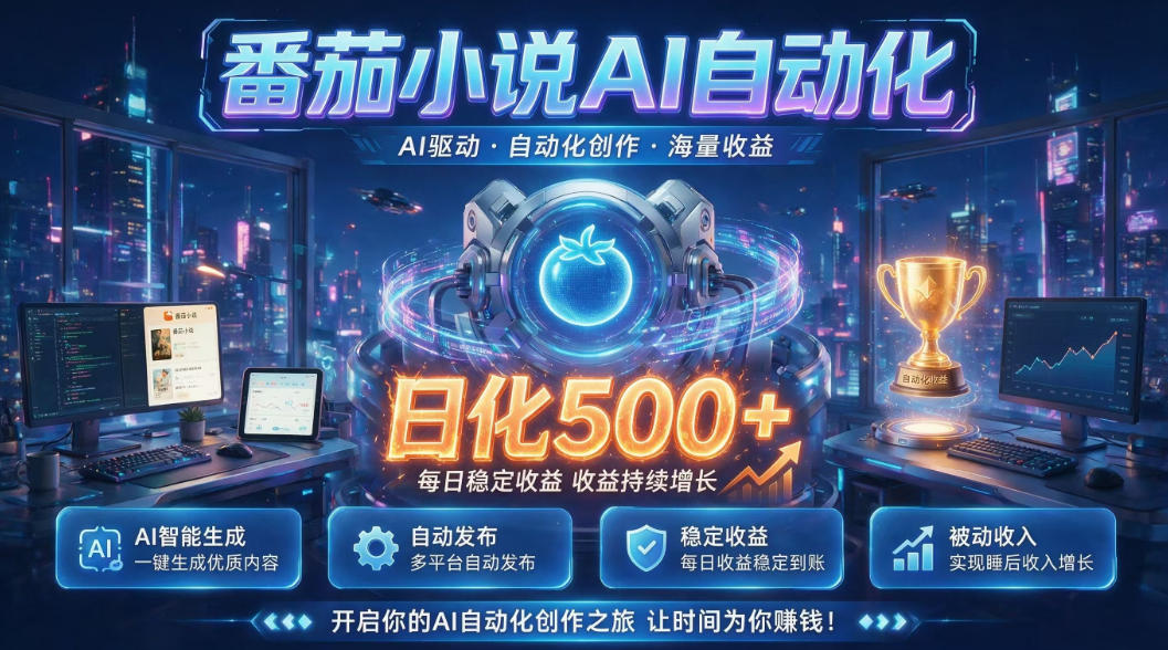 小白可做番茄AI，居家轻创业，每日稳赚500➕，普通人低门槛轻松线上增收【揭秘】-星云网创