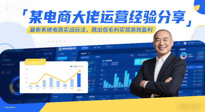 某电商大佬运营经验分享，最新系统电商实战玩法，跳出低毛利实现高效盈利-星云网创