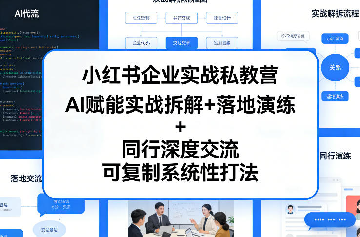 小红书企业实战私教营，AI赋能实战拆解+落地演练+同行深度交流，可复制系统性打法-星云网创