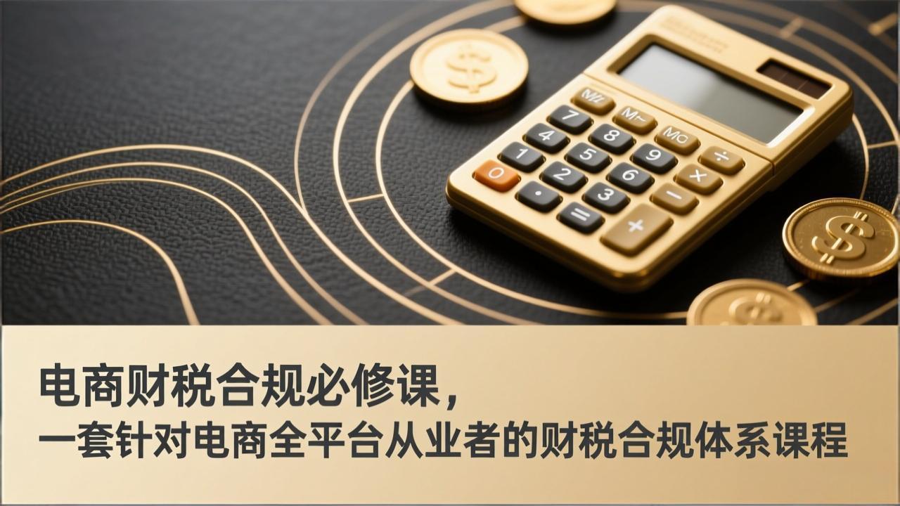 电商财税合规必修课，是一套针对电商全平台从业者的财税合规体系课程-星云网创