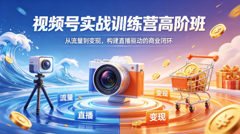 视频号实战训练营高阶班，从流量到变现，构建直播驱动的商业闭环(26年4月)-星云网创