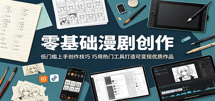 零基础漫剧创作：低门槛上手创作技巧，巧用热门工具打造可变现优质作品-星云网创