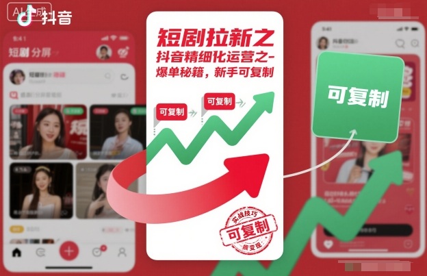 短剧拉新之抖音精细化运营之爆单秘籍,新手可复制-星云网创