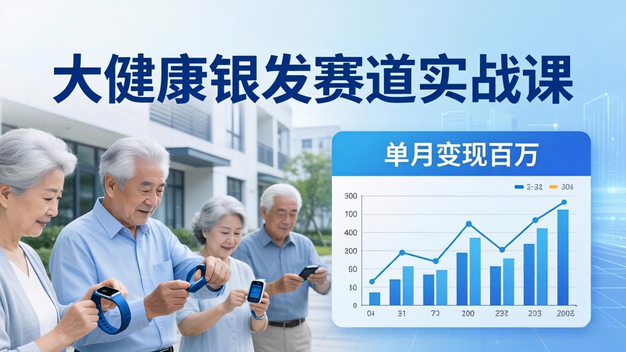 大健康银发赛道实战课：拆解视频号线索型 IP 单月变现百万逻辑，教你精准获客高效变现-星云网创
