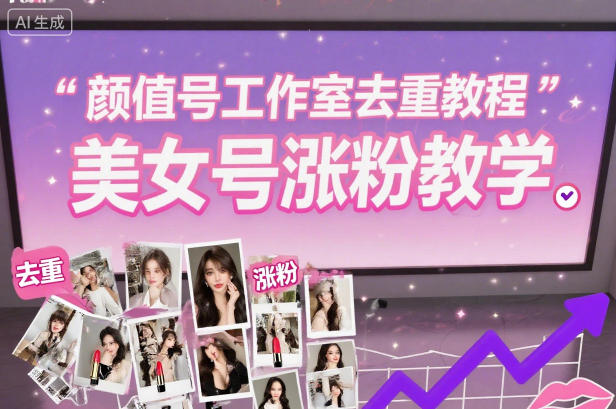 颜值号工作室去重教程，美女号涨粉教学-星云网创