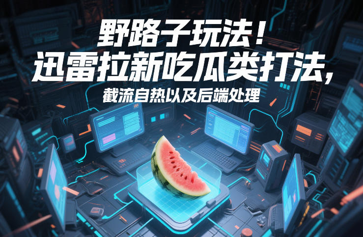 野路子玩法！迅雷拉新吃瓜类打法，截流自热以及后端处理-星云网创