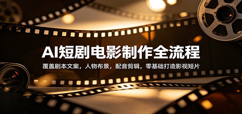 AI短剧电影制作全流程：覆盖剧本文案，人物布景，配音剪辑，零基础打造影视短片-星云网创