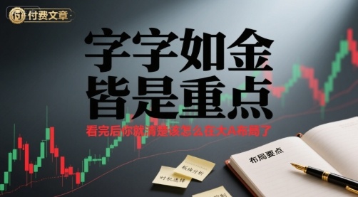付费文章：字字如金 皆是重点， 看完后 你就清楚该怎么在大A布局了-星云网创