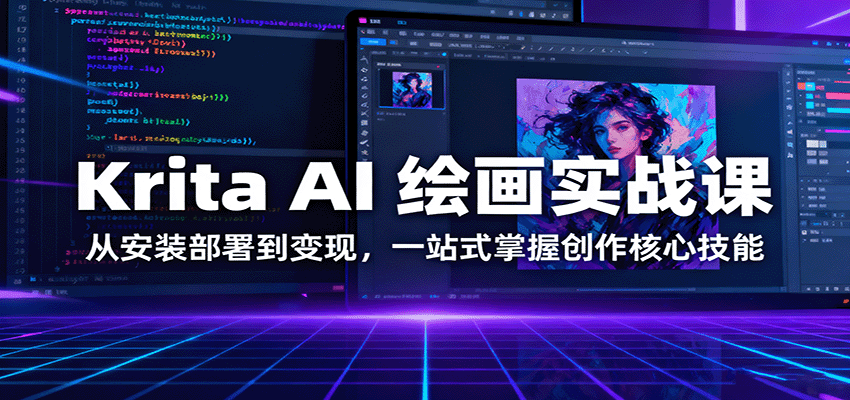 Krita AI 绘画实战课：从安装部署到变现，一站式掌握创作核心技能-星云网创