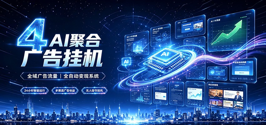 全域广告流量聚合，AI无人挂机稳赚佣金，打造长期稳定被动收入副业-星云网创