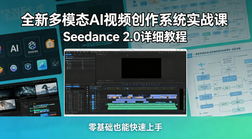全新多模态AI视频创作系统实战课，Seedance 2.0详细教程，零基础也能快速上手-星云网创