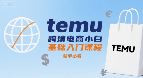 temu跨境电商小白基础入门课程，新手必看-星云网创